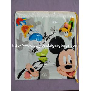 China OEM ODM Printed Plastic Drawstring Backpack Bags For Gift Packaging supplier