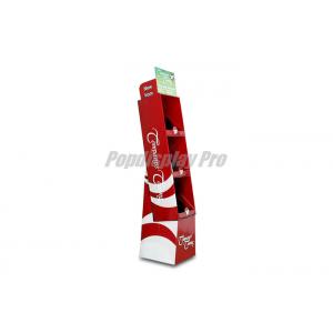 China Recycled Floor Standing Display Units Red Stylish Cardboard Book Display Stand supplier