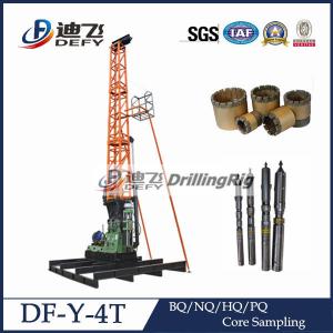 DF-Y-4T drill tower integrated mining drilling rig with wireline coring system NQ BQ tools, Coring Drilling Rig