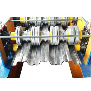 China 22KW Motor Power Steel Decking Floor Roll Forming Machine 10-12m/Min supplier