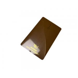 China Hotel Ving Cards Hot Stamp Gold RFID Door Key Metallic NFC Card supplier