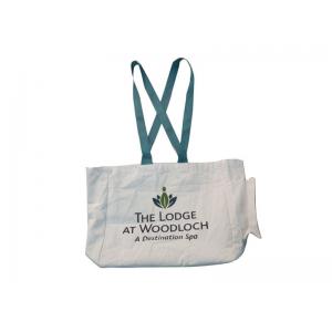 China Custom Printed Natural Canvas Shopper Bag With Cotton Handle For Shopping supplier