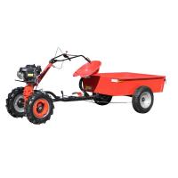 China 125Kg 4 Wheel Garden Tiller Machine Single Axle 400Kg Load Small Tractor Rotary Tiller on sale