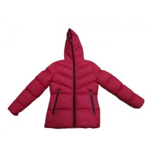 Ladies Red Puffa Coat Warm Waterproof Womens Red Puffer Jacket With Fur Hood