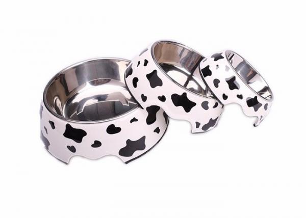 Cartoon Printed Plastic Pet Bowls Melamine Anti Slip Three Size Food Feeder