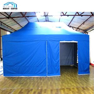 Blue Customized Instant Folding Tent , Waterproof Trade Show Pop Up Tents