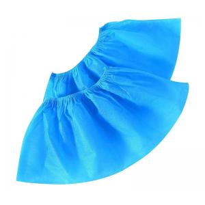 China Anti Slip Disposable Shoes Cover color Blue pink Nonwoven Fabric For Hospital Clinic size customized supplier