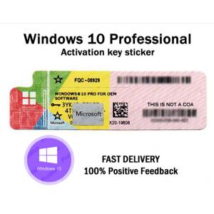 China Original Windows 10 Pro Key Code Sticker With Scratch supplier