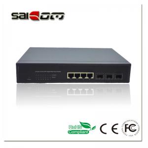 China Commutateur 3GX4GE optique intelligent du rassemblement IEEE802.1q/a/d de gigabit de noir en métal de Saicom/intelligent de bureau stable pour la caméra d'IP supplier