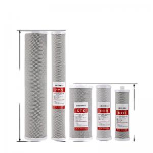 China Second Stage 10in*4.5in CTO Filter Cartridge Media Replacement Filter Carbon Activated supplier