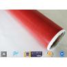 80g Single Side Silicone Coated Fiberglass Fabric Red Color Non - Flammable E