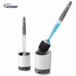 China TPR Silicone Long Handle Cleaning Brush 17 Inches With Holder And Detergent Tank Closestool Brush supplier