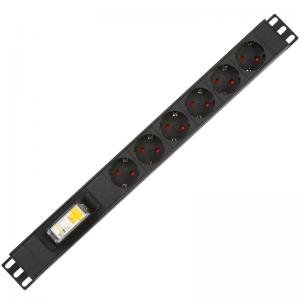 China 6 Way Germany Type PDU Extension Socket With On/Off Switch, Circuit Breaker supplier