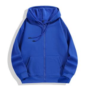 350g Cashmere Full Zipper Hooded Sweater Sports Casual Thickened Fitness Running