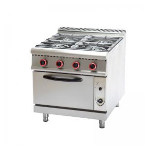 China Cooking equipment stainless steel 4 burners LPG natural gas stoves with gas oven 220V supplier