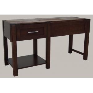 1 Drawer Plywood Modern Bathroom Vanity Cabinets Birch Veneer Dark Stain Color