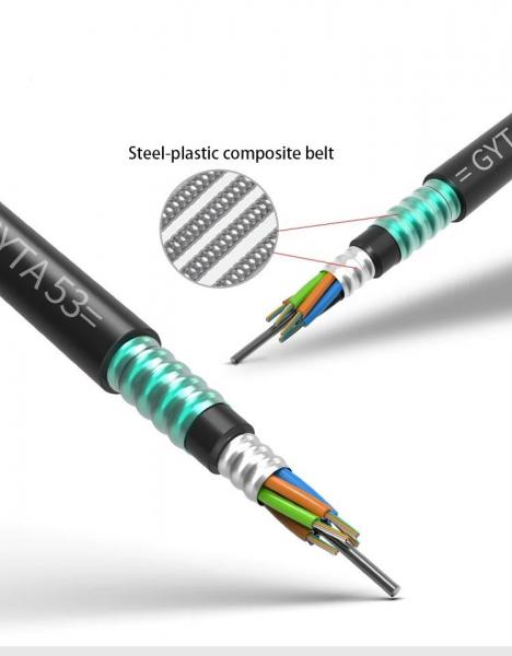 Double Armoured Outdoor Fiber Optic Cable Communication Large Core Structure