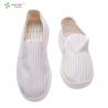 China Electronic factory cleanroom stripe canvas PVC sole shoe breathable esd antistatic working shoes wholesale