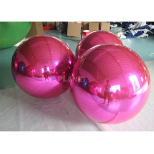 China Air Sealed Hanging Silver / Gold / Magenta Ball Inflatable Mirror Ball Mirror Balloon Giant Mirror Sphere For Decoration supplier