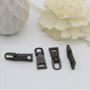 China Design zinc alloy matte gunmetal color can activity square shape zipper puller metal with slider 3# supplier