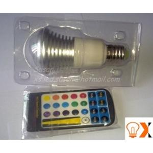 China 5w E14 Red,Green,Blue Remote Control Color Changing LED light bulb AC90 - 240V supplier
