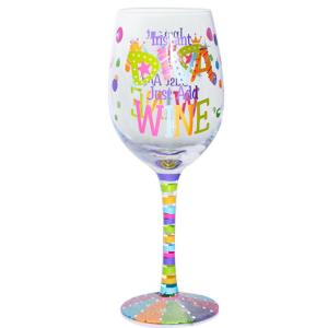 Tangson 500ml Transparent Decorative Wine Glass With Rainbowl Decal Printing
