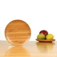 China 100% Bamboo Round Wooden Tray , Round Wood Serving Platter Heat Resistance on sale