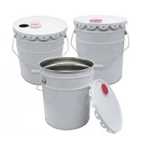 China 20L Empty Metal Pails With Spout Lid For Industrial Grease Packages on sale
