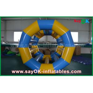 Inflatable Water Tunnel Yellow / Blue Funny Rolling Inflatable Water Toys Inflatable Pool Toys For Water Park