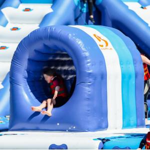 China Inflatable Water Sport Park Tunnel / Swimming Pool Water Games supplier