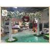 China UVG CHR139 white artificial flowering trees in silk rose branhces for party background decoration wholesale