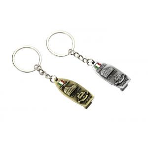 China Bullet Cute Metal Keychain Zinc Alloy Metal Bottle Opener Keychain 15mm Thick supplier