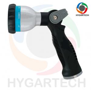 Metal 8 Modes Hose Multi Purpose Spray Nozzle W/ Thumb Control