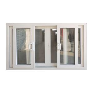 Windproof Hurricane Mirror Insulated Fix Glass 2 Track Pvc Windows White Frame And Doors Slide Window