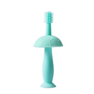 China Baby Teether Silicone Factory Price 360 Degree Cleaning Infants Toothbrush Shape supplier