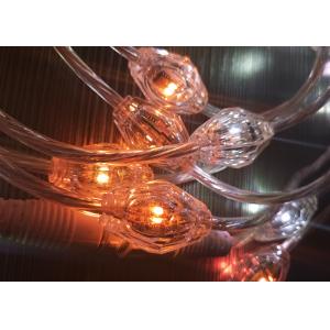 China Clear LED Curtain String Lights 360 Degrees Viewing Angel 22mm Diameter supplier