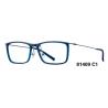 China Plastic Light Style Full Rim Eyeglass Frames Metal Temple Square wholesale