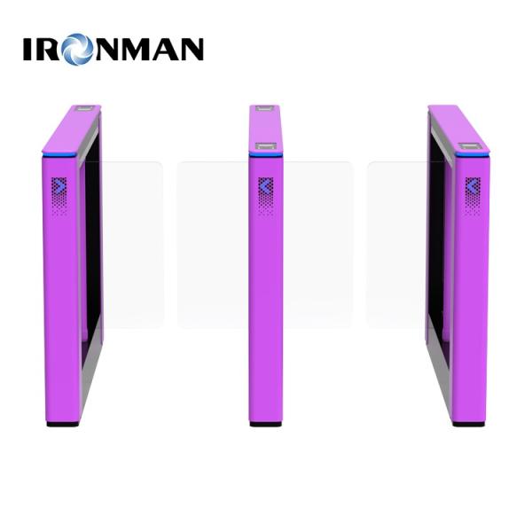 Office Gymnasium Building Swing Barrier Turnstiles with 6 Pairs IR Sensors Unlock Time 0.2s Traffic Speed 35 People/Min