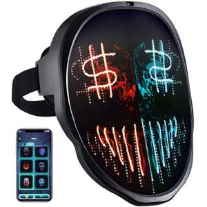 China App Programmable Halloween Led Mask Face For Cosplay Masquerade supplier