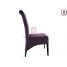 China Featuring Button Velvet Metal Dining Chair Tufted High Back For Restaurant Hotel wholesale