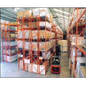 China Racking profundo da pálete do dobro do metal do projeto da indústria de bebidas do alimento supplier