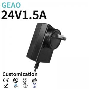 Universal 24V 1.5A Interchangeable Power Adapter Lightweight Multi Plug