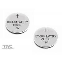 China High energy  Primary Lithium Coin Cell Battery CR1216A 3.0V / 25mA for Clock on sale