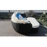 China Roofed Outdoor Rattan Daybed , Wicker Conservatory Furniture wholesale