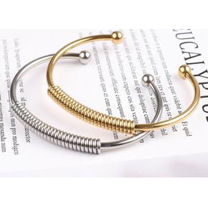 Fashion stainless steel 18K gold spring bracelet female jewelry silver elastic bracelet accessories wholesale