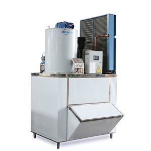 2T/24H Industrial Ice Flake Making Machine for Fishing Copper Plated Nickel Ice Mold