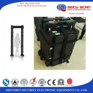 China Wireless movable Arched Door Metal Detector Equipment Built In Battery supplier