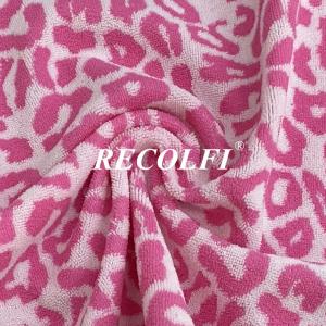 China 135cm Leopard Prining Activewear Knit Fabric Sustainable Swim Towelling Fabric supplier