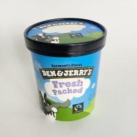 China Customized Paper Ice Cream Tubs With Lids , 28oz 750ml Frozen Yogurt Paper Cups on sale