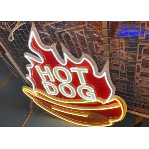 China Hot dog neon signs coffee shop neon sign hot dog zone led light sign supplier
